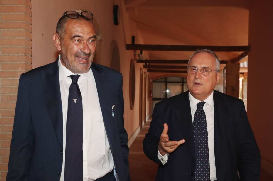 Claudio Lotito e Maurizio Sarri