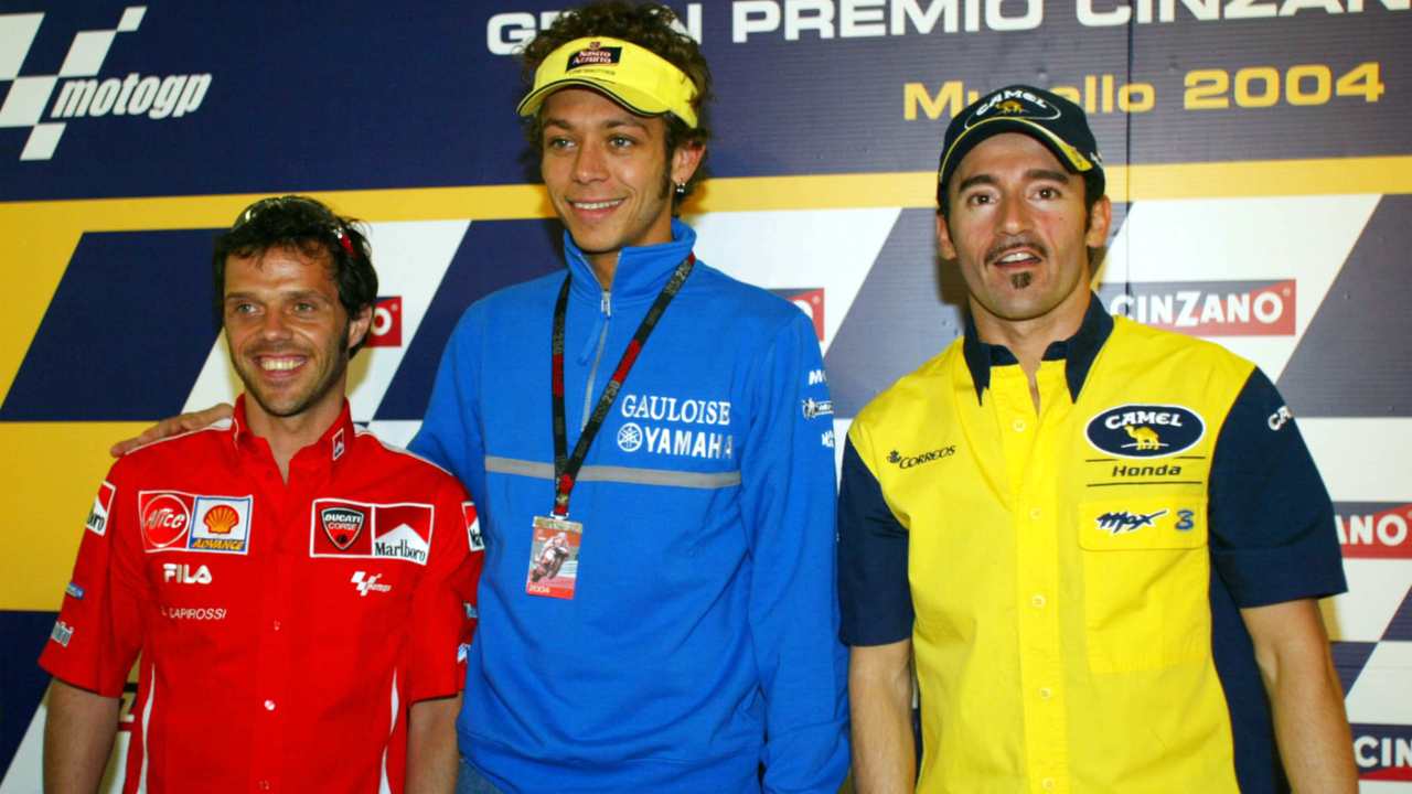 Con Capirossi e Biaggi