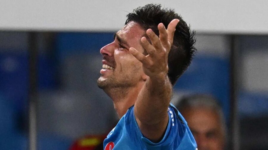 Giovanni Simeone emozionato dopo il suo primo gol in Champions [Credit: ANSA] - Sportitalia