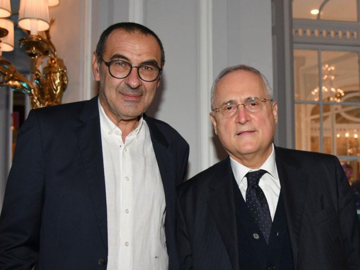 Maurizio Sarri e Claudio Lotito (Credit: ANSA)