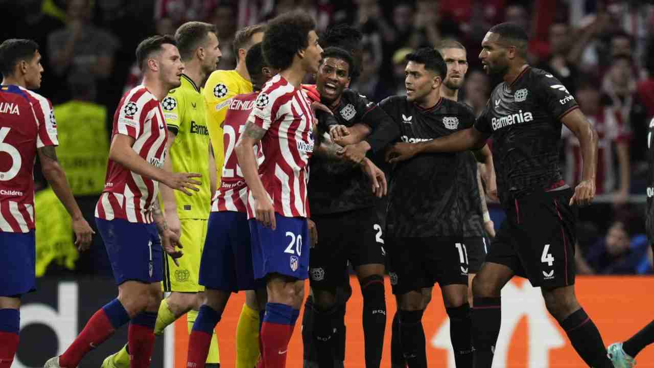 Un'immagine del tesissimo finale tra Bayer Leverkusen e Atletico Madrid [Credit: LaPresse] - Sportitalia