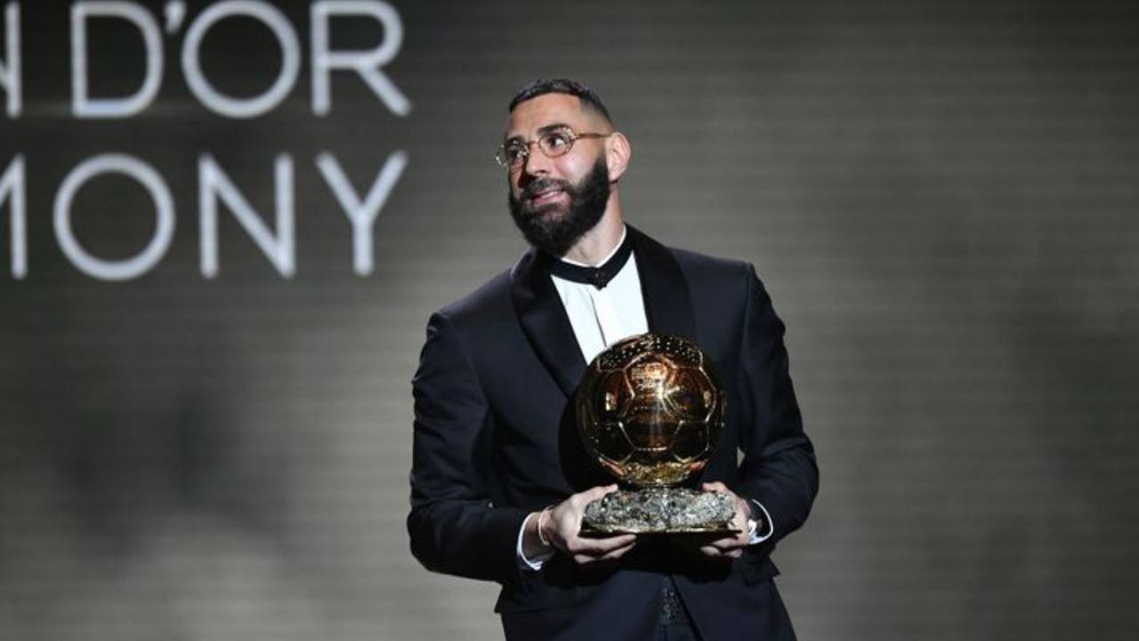 Karim Benzema premiato con il Pallone d'Oro [Credit: web]