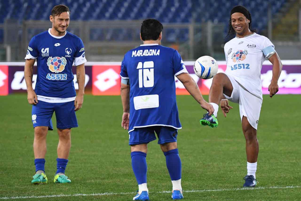 Maradona Totti e Ronaldinho