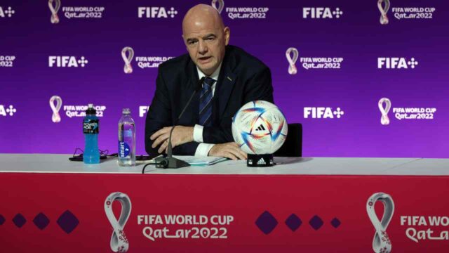 Il presidente Fifa Gianni Infantino nella conferenza pre Mondiale [Credit: ANSA] - Sportitalia.com