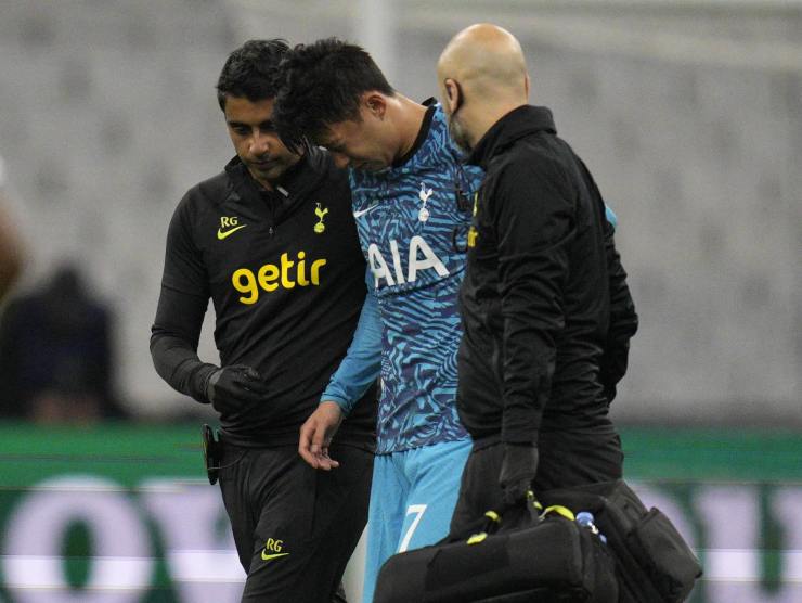Heung Min Son in lacrime dopo l'infortunio [Credit: LaPresse] - Sportitalia