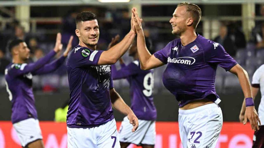 Luka Jovic ed Antonin Barak, due degli acquisti più importanti del mercato della Fiorentina [Credit: ANSA] - Sportitalia