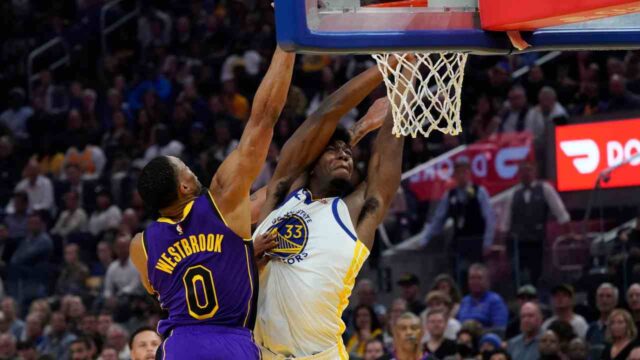 Russell Westbrook e James Wiseman [Credit: ANSA] - Sportitalia.com