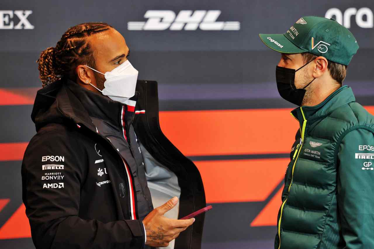 Sebastian Vettel e Lewis Hamilto