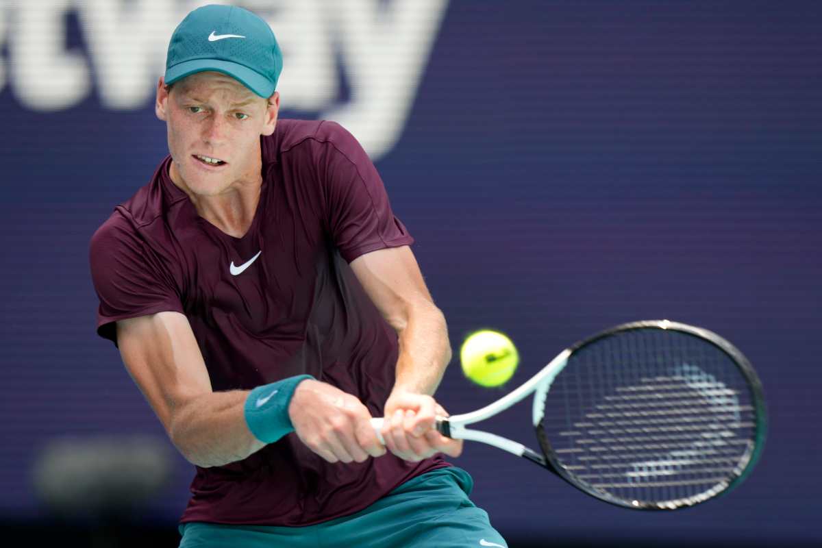 Sinner nel corso del torneo di Miami
