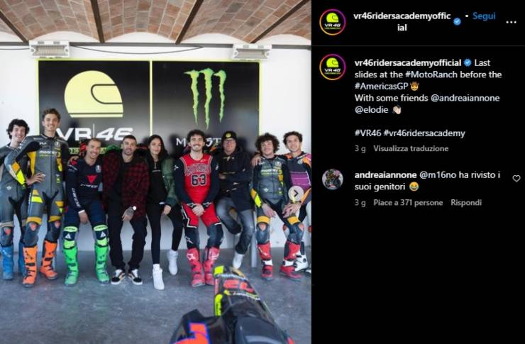 Elodie e Iannone da Valentino Rossi