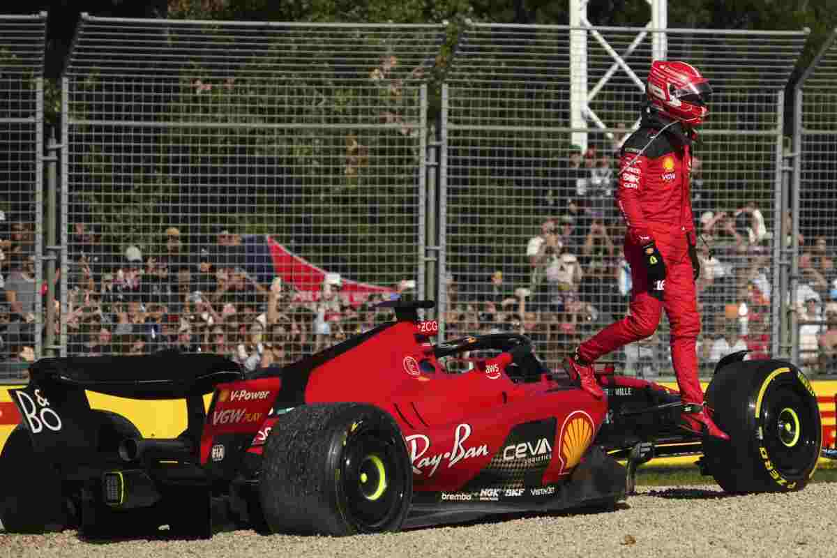leclerc ritiro ferrari