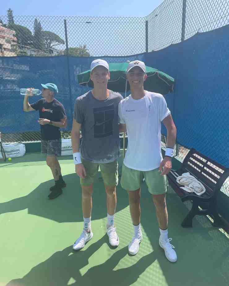 Sinner allenamento Montecarlo