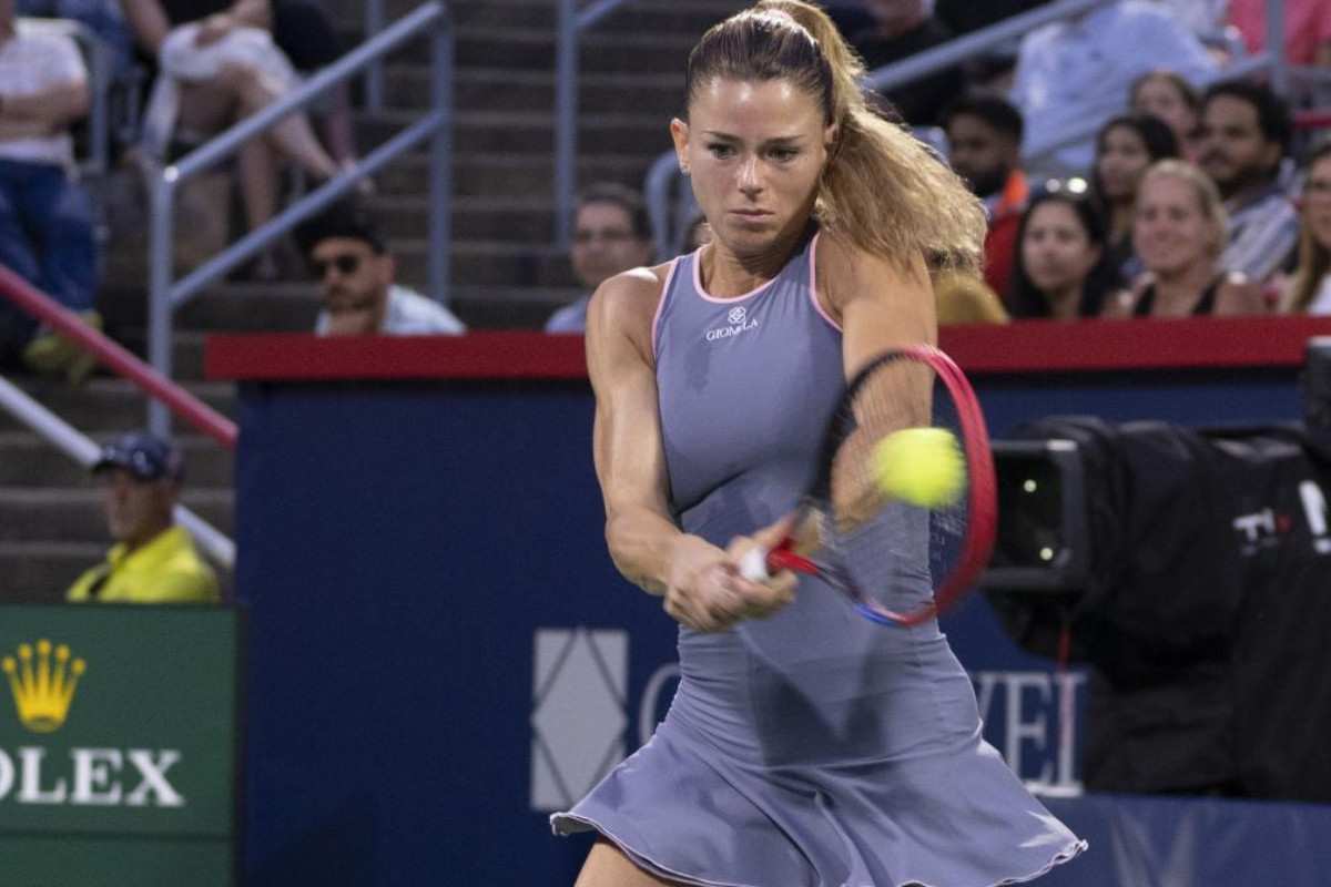 Camila Giorgi in una fase di gioco