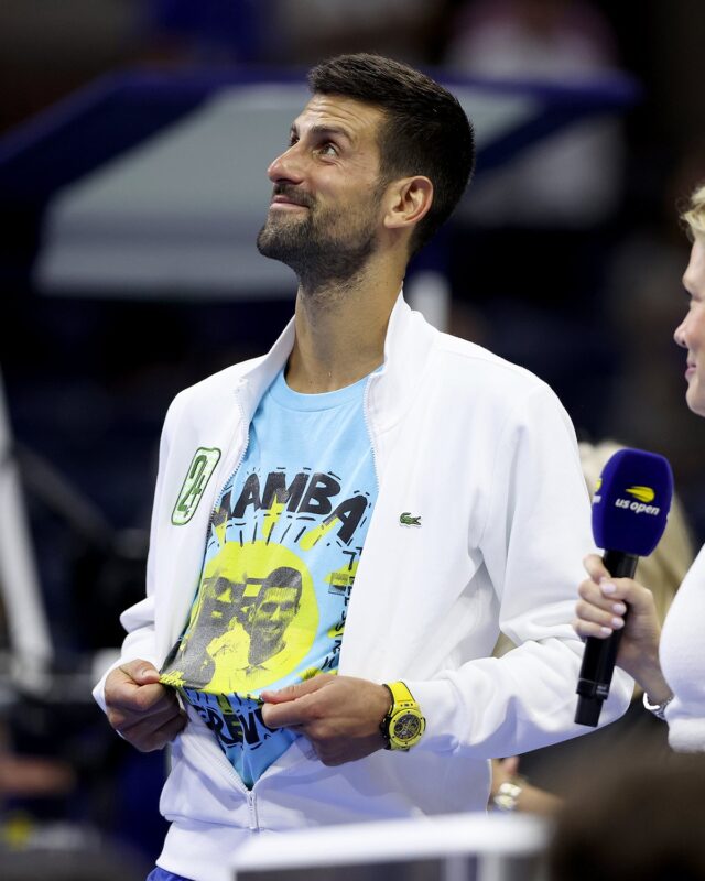 Djokovic festeggia lo US Open 2023