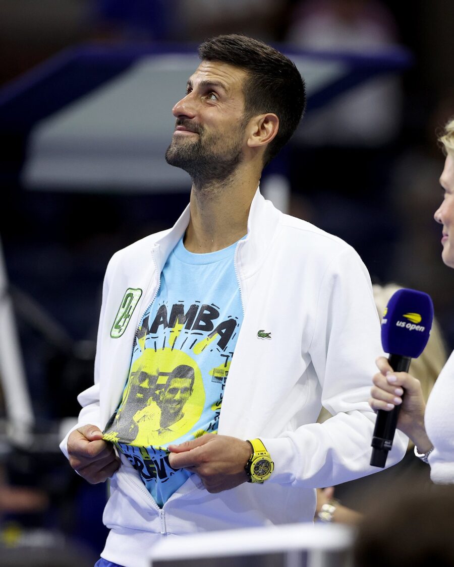 Djokovic festeggia lo US Open 2023