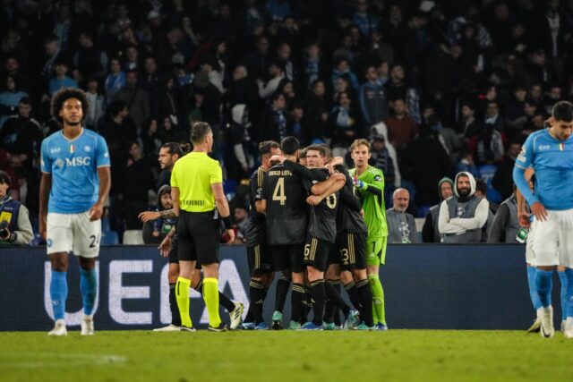 L’esultanza dell’Union Berlino contro il Napoli