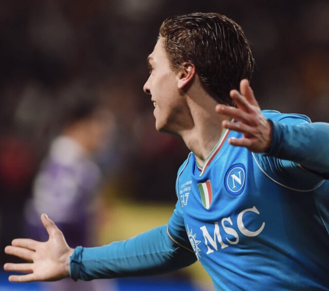 Zerbin, esultanza Napoli-Fiorentina