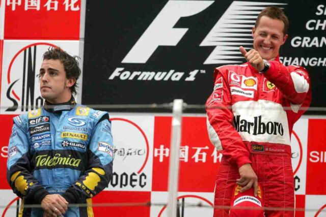 Il riferimento a Michael Schumacher stupisce Alonso