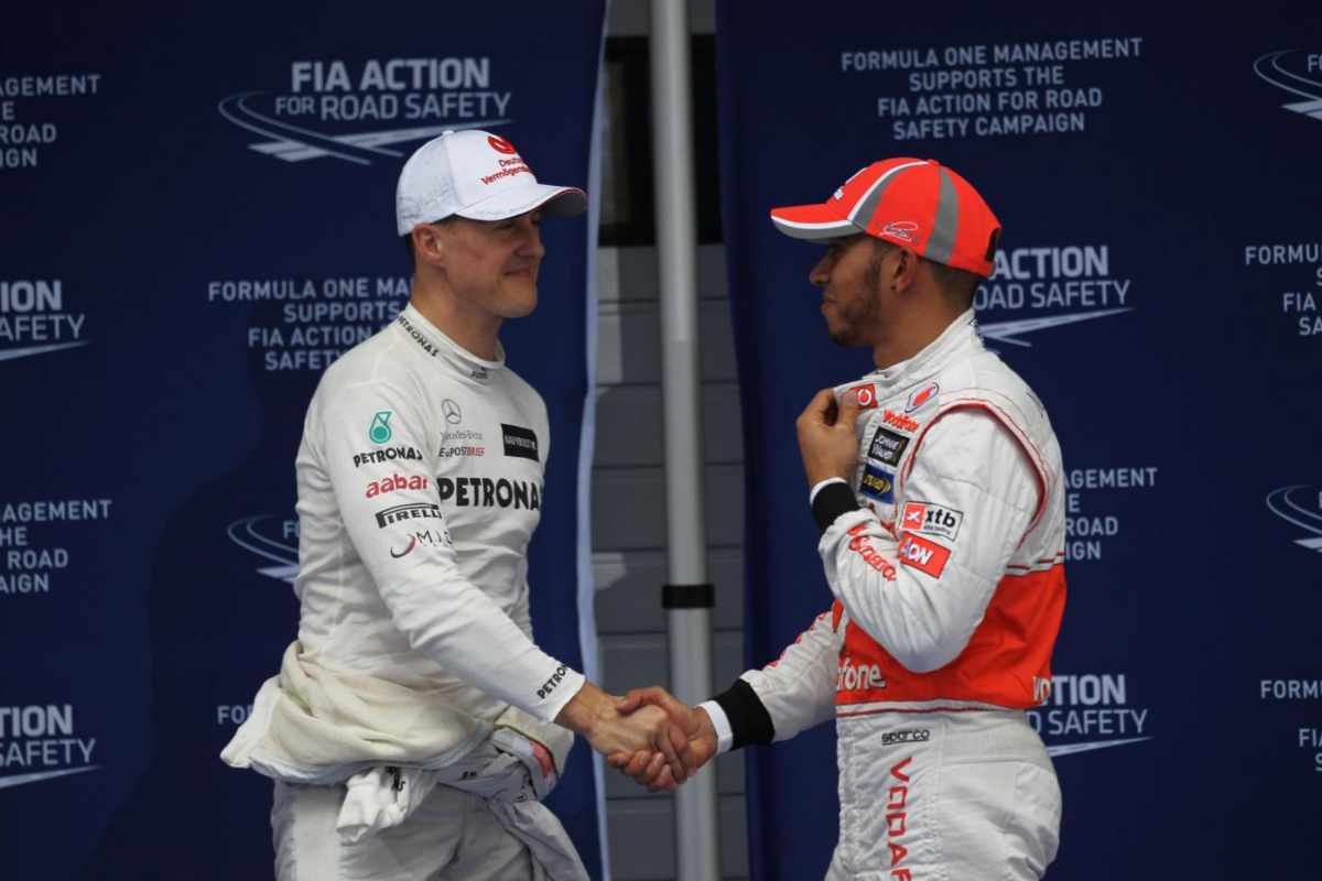 Hamilton, emozionanti le parole su Michael Schumacher