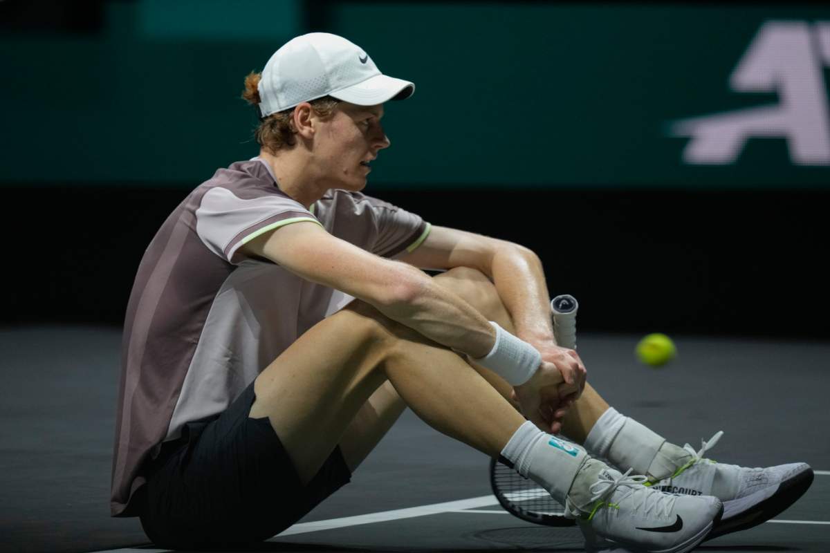 Doccia gelata per Jannik Sinner