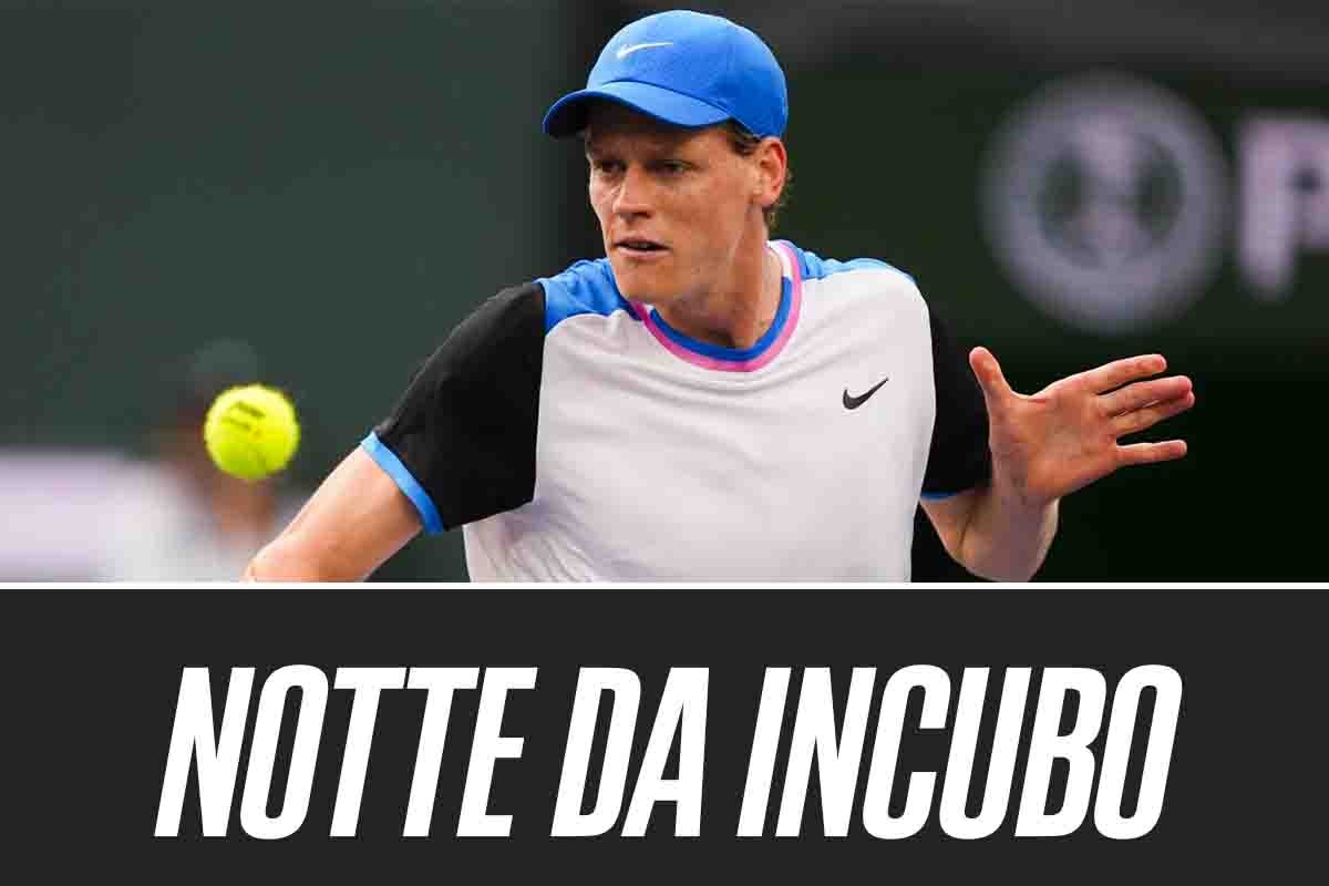 Confessione terribile di Sinner: la notte è stata da incubo