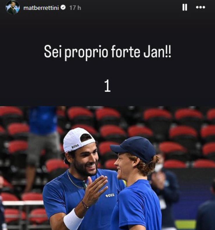 Parole Berrettini su Sinner