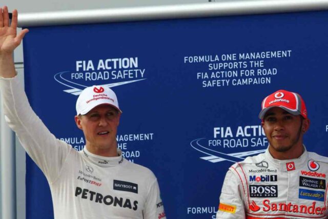 Hamilton come Schumacher e il web impazzisce