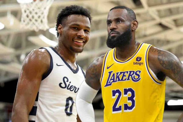 LeBron Bronny James Los Angeles Lakers