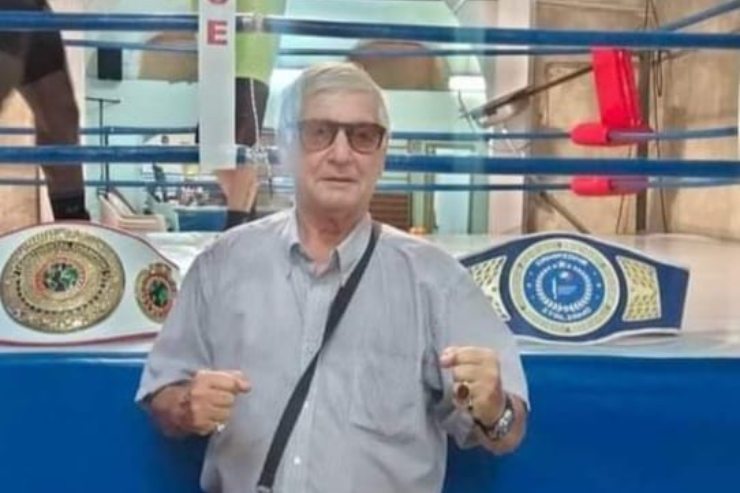 Cesare Venturini nella sua palestra