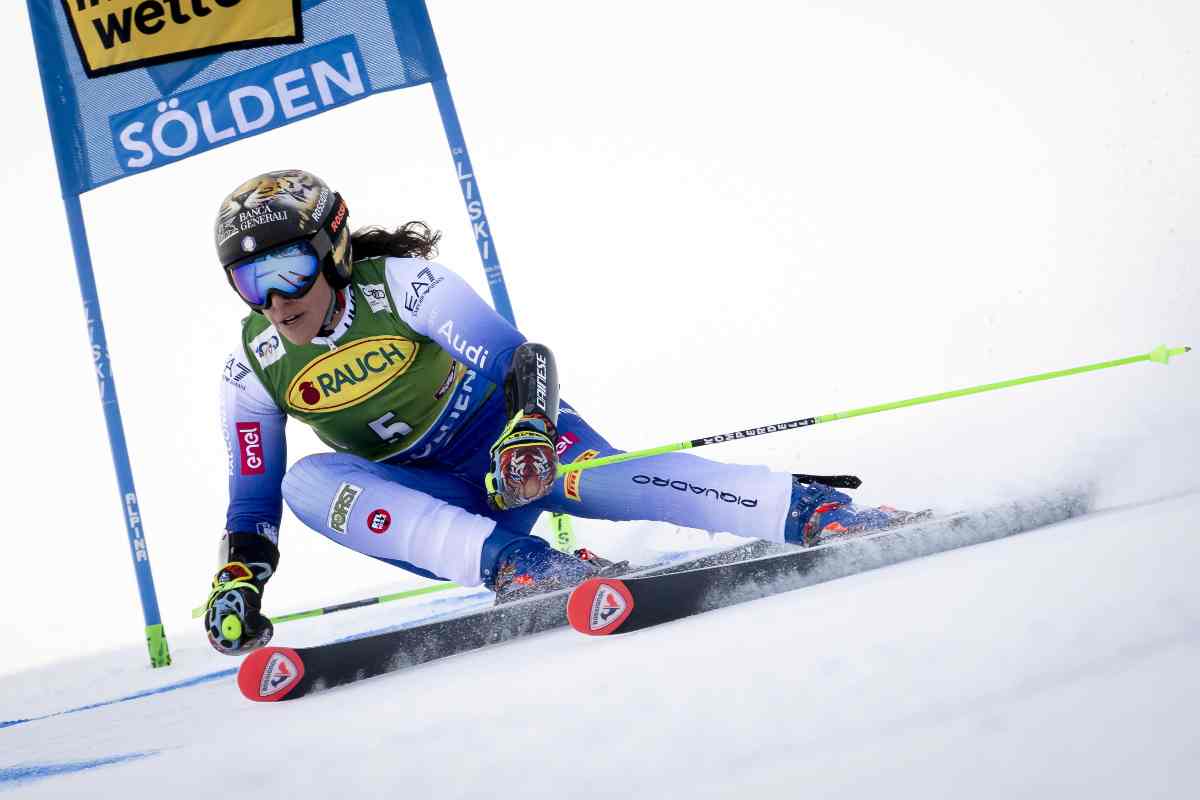 Federica Brignone in azione a Soelden