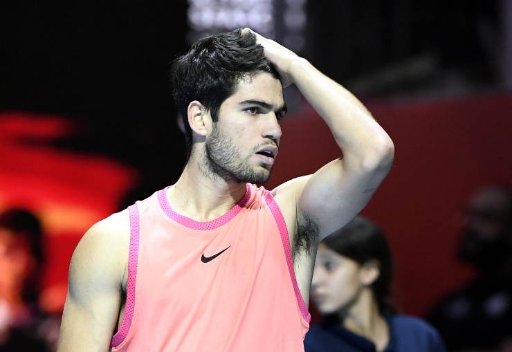 Alcaraz disperato per la sconfitta