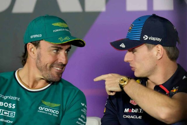 Alonso e Verstappen in conferenza stampa