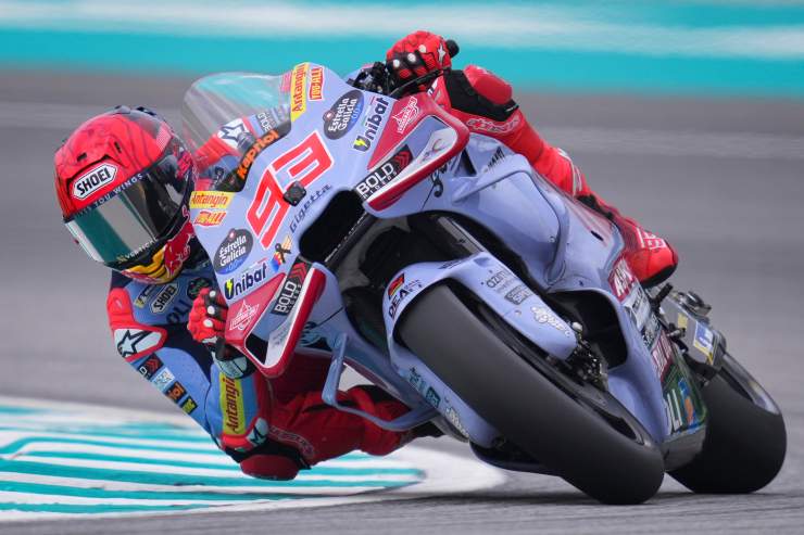 Marc Marquez in sella alla Ducati del Team Gresini