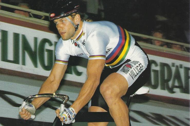 Michael Hubner durante una gara