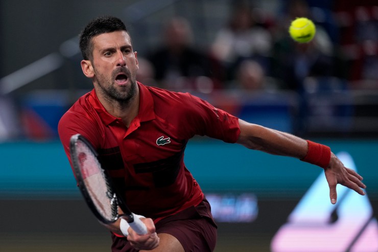 Novak Djokovic in azione
