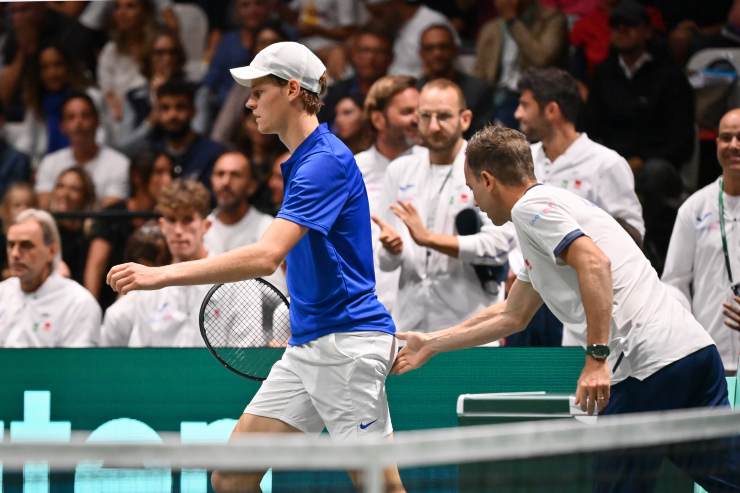 Sinner e Volandri festeggiano