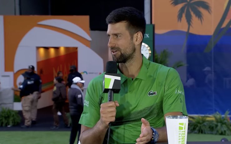 Djokovic intervistato in tv