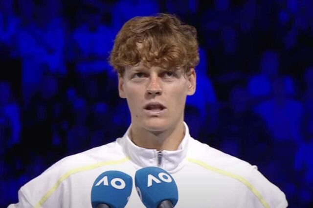 Sinner dopo la vittoria degli Australian Open