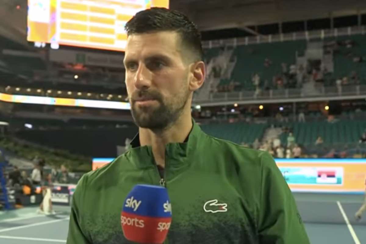 Djokovic dopo la vittoria su Musetti