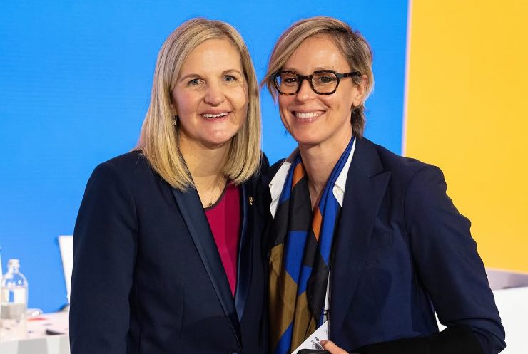 Pellegrini  con il presidente Cio Coventry