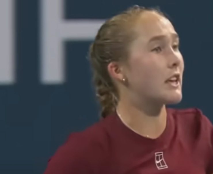 Andreeva durante una partita