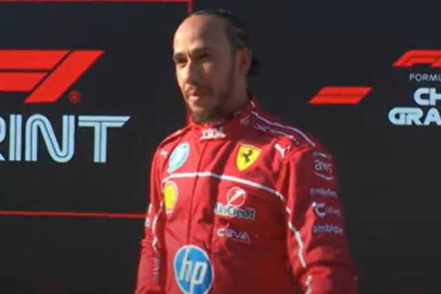 Hamilton durante una intervista