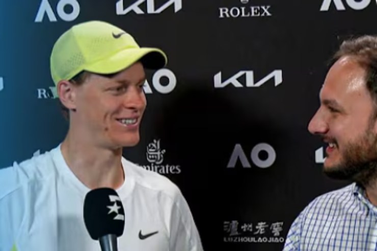 Sinner intervistato agli Australian Open