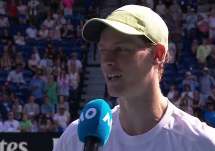 Sinner dopo un match agli Australian Open