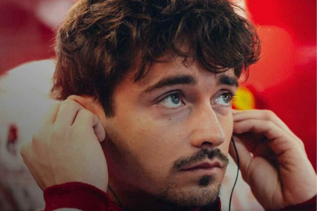 Charles Leclerc con lo sguardo perplesso
