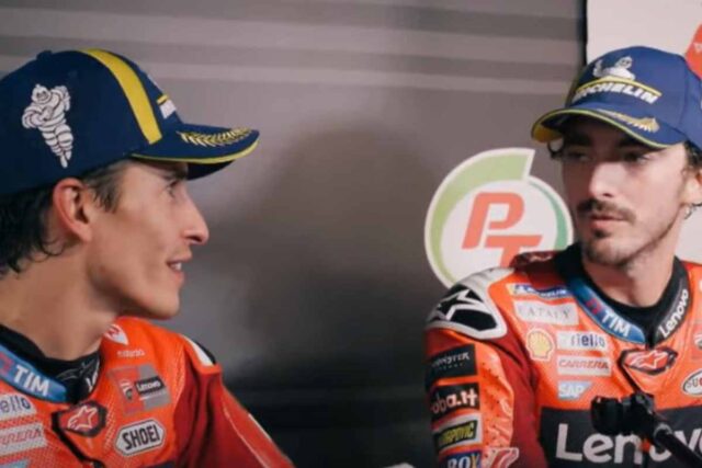 Marc Marquez e Pecco Bagnaia dopo il GP in Argentina