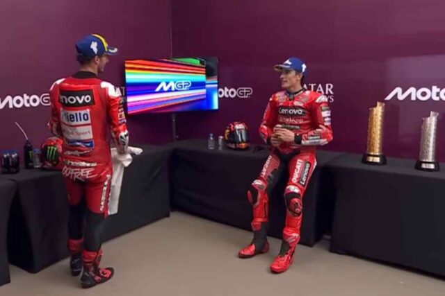 Marc Marquez e Pecco Bagnaia dopo un GP