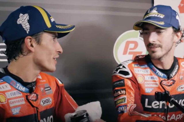 Marquez e Bagnaia dopo il gp d'Argentina