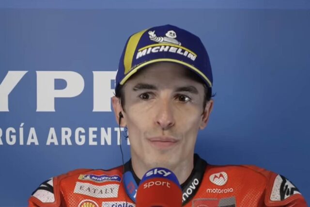 Marc Marquez intervistato dopo il gp di Austin