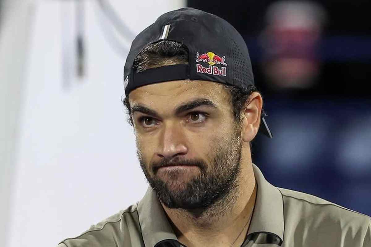 L'espressione di Berrettini durante un match